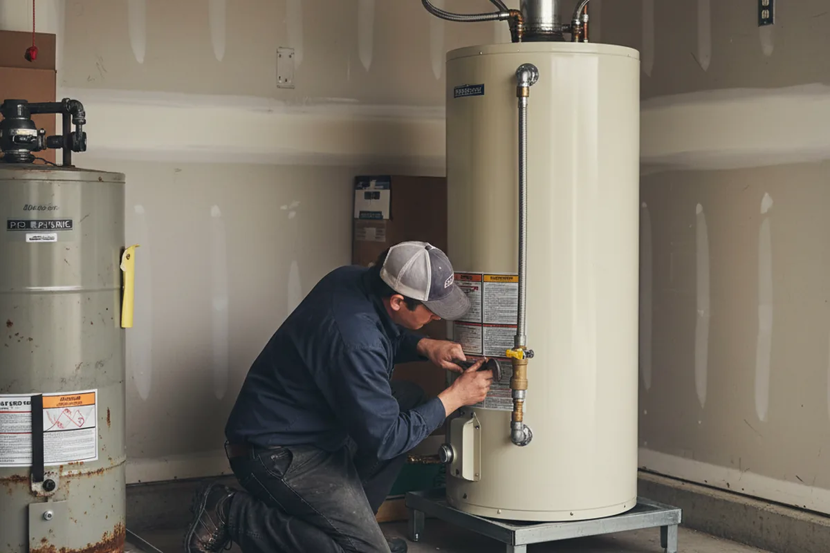 Water heater and shutoff valve replacement in Mercer